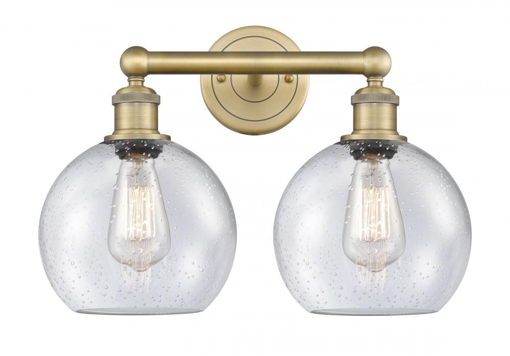 Athens - 2 Light - 17 inch - Brushed Brass - Bath Vanity Light