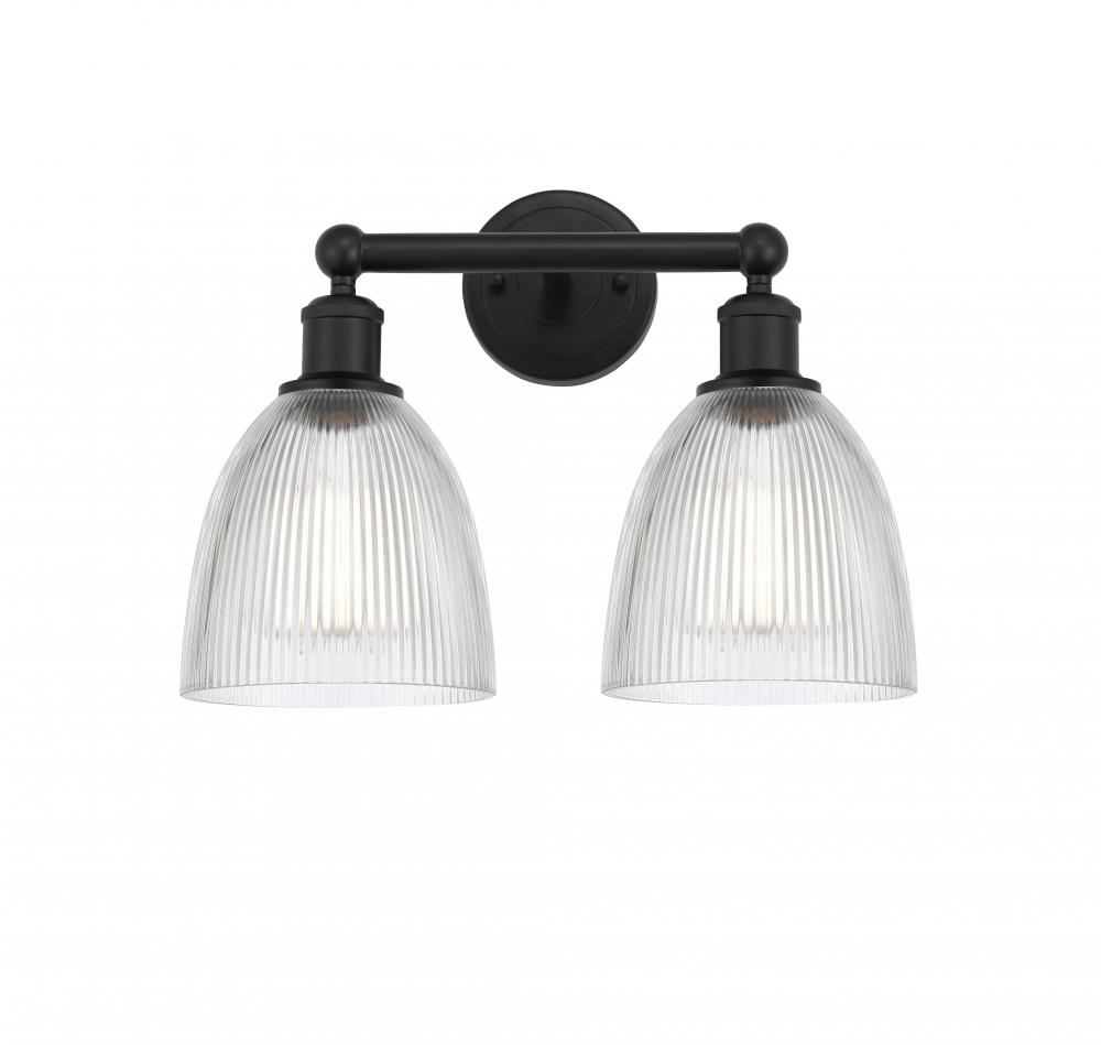 Castile - 2 Light - 15 inch - Matte Black - Bath Vanity Light