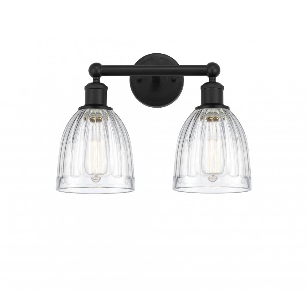 Brookfield - 2 Light - 15 inch - Matte Black - Bath Vanity Light