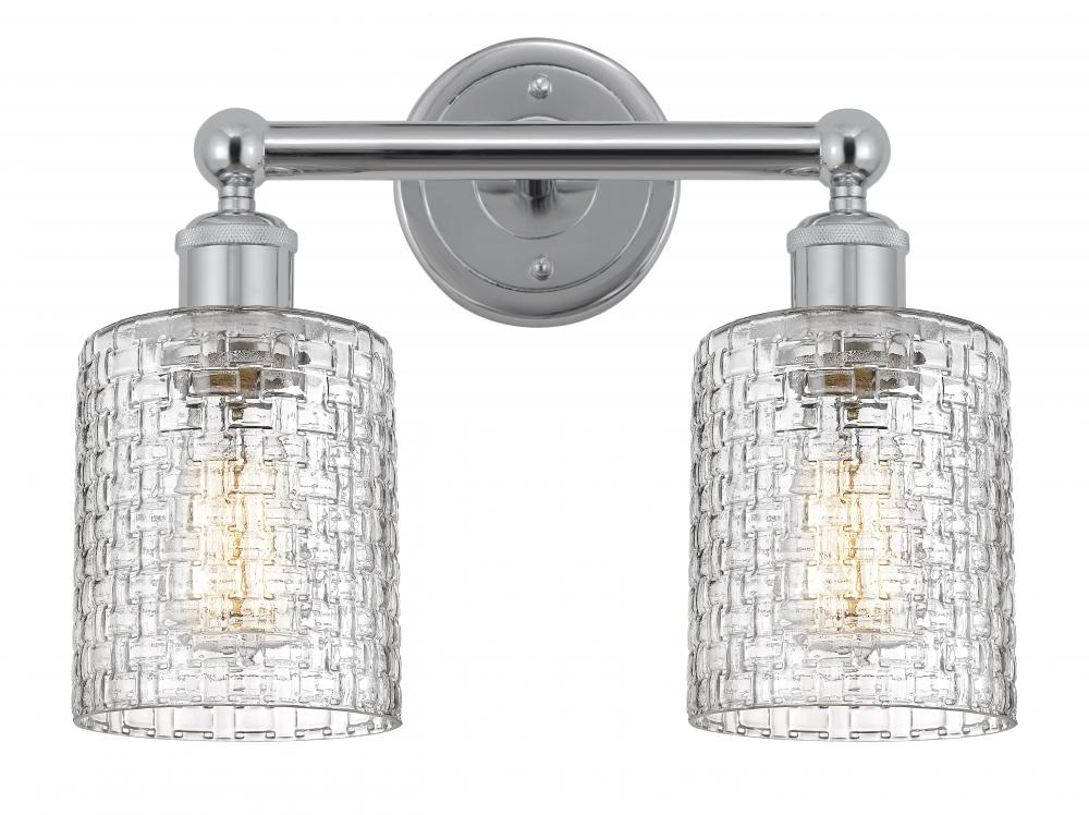 Cobbleskill - 2 Light - 14 inch - Polished Chrome - Bath Vanity Light