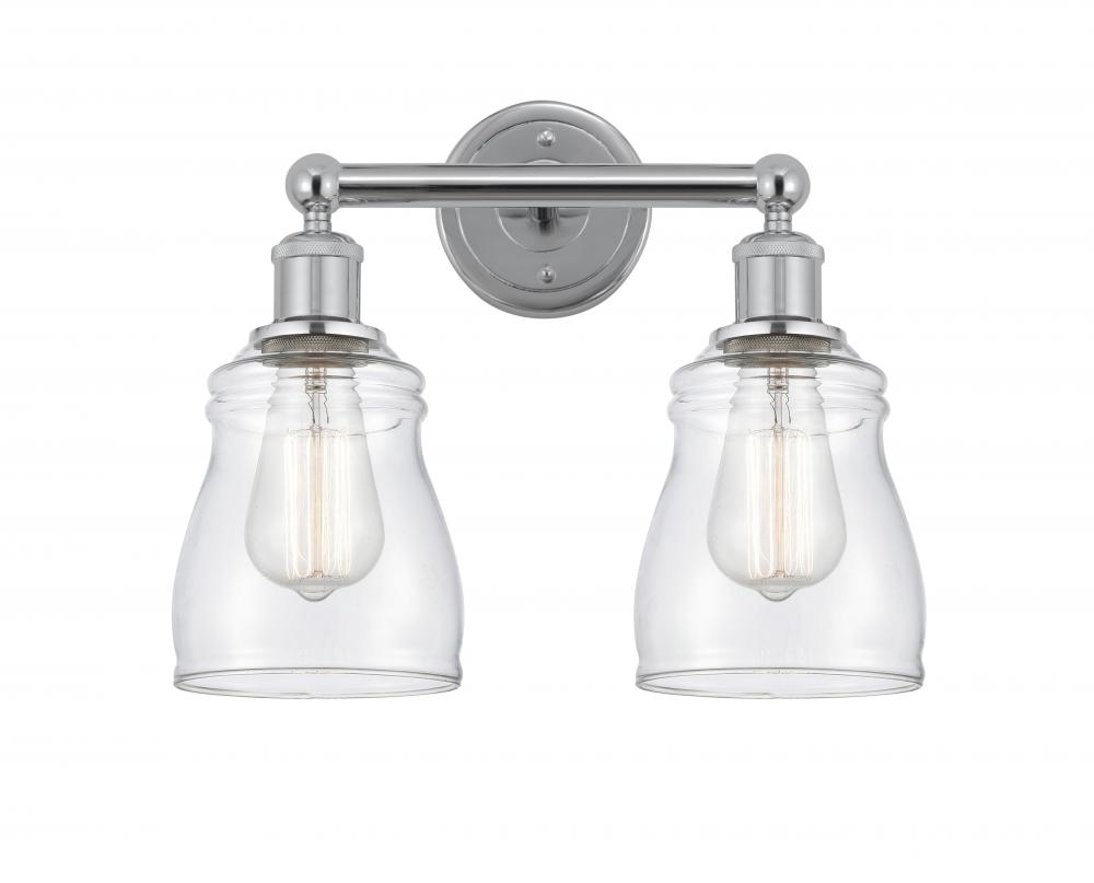 Ellery - 2 Light - 14 inch - Polished Chrome - Bath Vanity Light