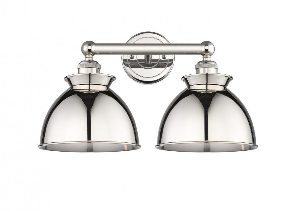 Adirondack - 2 Light - 17 inch - Polished Nickel - Bath Vanity Light