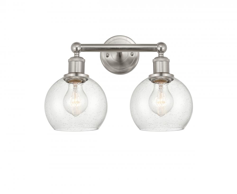 Athens - 2 Light - 15 inch - Brushed Satin Nickel - Bath Vanity Light