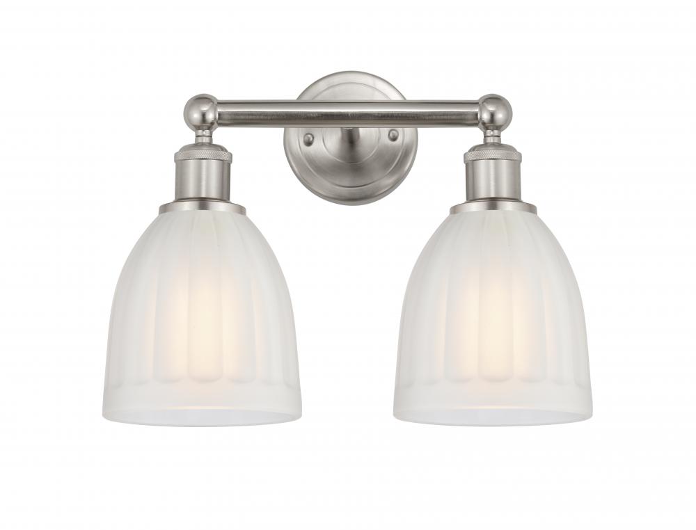 Brookfield - 2 Light - 15 inch - Brushed Satin Nickel - Bath Vanity Light