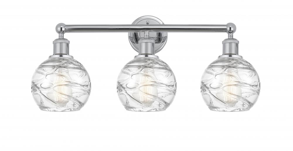 Athens Deco Swirl - 3 Light - 24 inch - Polished Chrome - Bath Vanity Light