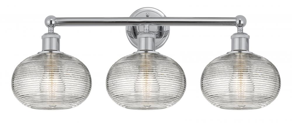 Ithaca - 3 Light - 26 inch - Polished Chrome - Bath Vanity Light