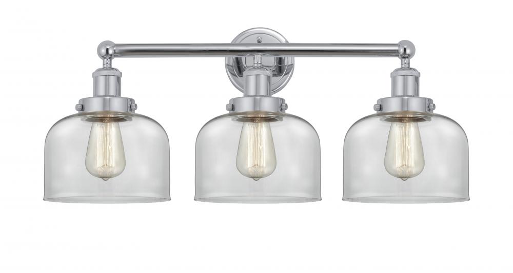 Bell - 3 Light - 26 inch - Polished Chrome - Bath Vanity Light