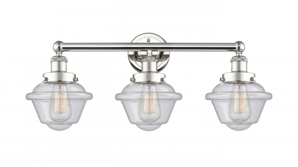 Oxford - 3 Light - 25 inch - Polished Nickel - Bath Vanity Light