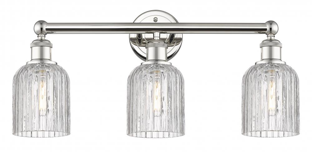 Bridal Veil - 3 Light - 23 inch - Polished Nickel - Bath Vanity Light