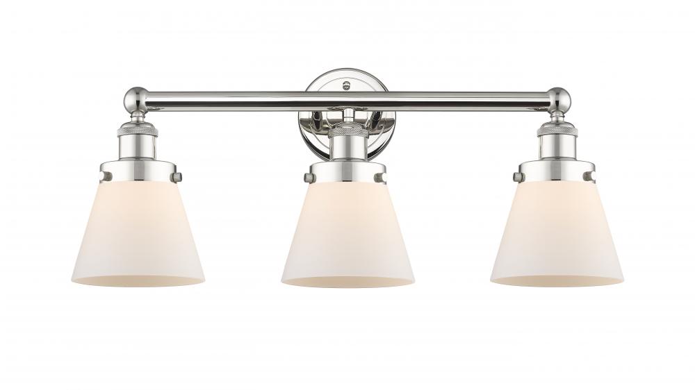 Cone - 3 Light - 24 inch - Polished Nickel - Bath Vanity Light