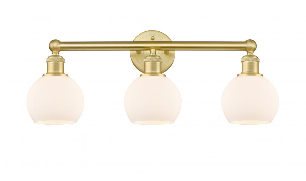 Athens - 3 Light - 24 inch - Satin Gold - Bath Vanity Light