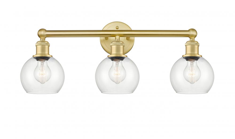 Athens - 3 Light - 24 inch - Satin Gold - Bath Vanity Light