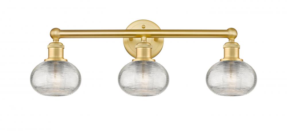 Ithaca - 3 Light - 24 inch - Satin Gold - Bath Vanity Light