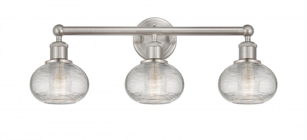 Ithaca - 3 Light - 24 inch - Brushed Satin Nickel - Bath Vanity Light