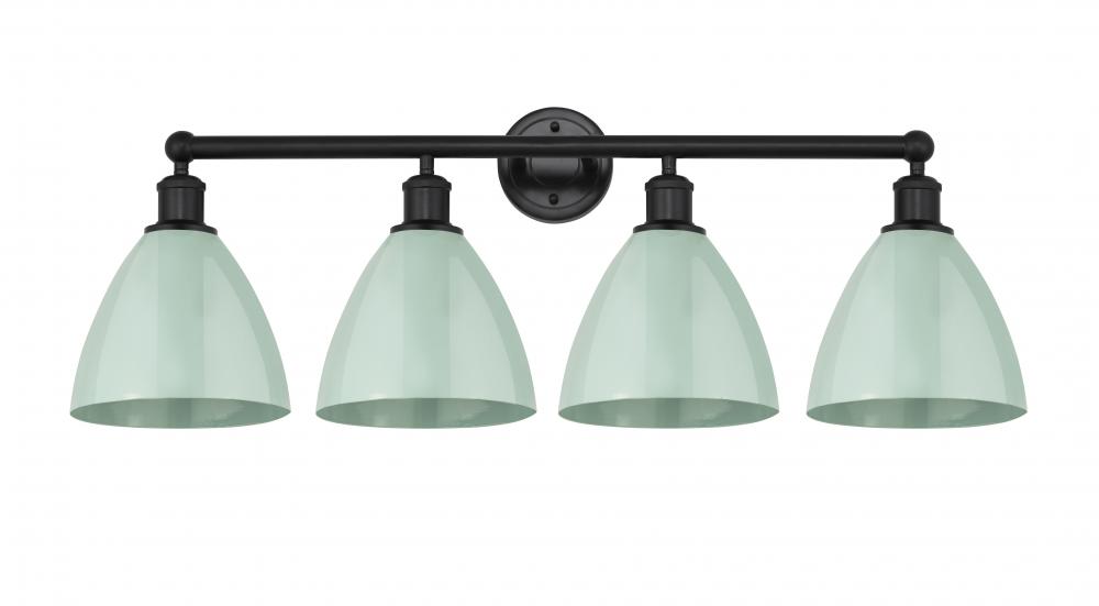 Plymouth - 4 Light - 35 inch - Matte Black - Bath Vanity Light