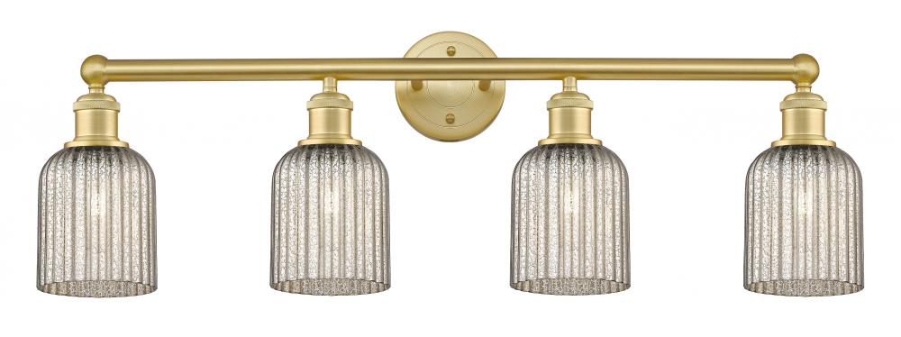 Bridal Veil - 4 Light - 32 inch - Satin Gold - Bath Vanity Light