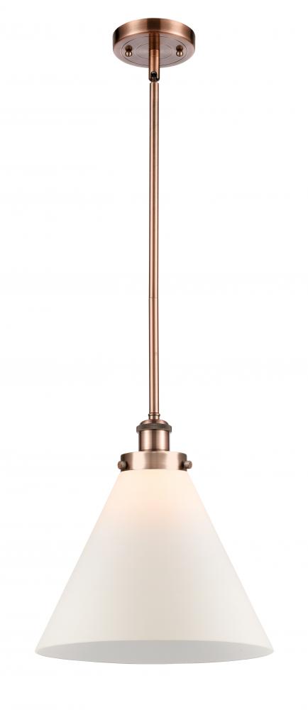 Cone - 1 Light - 12 inch - Antique Copper - Mini Pendant