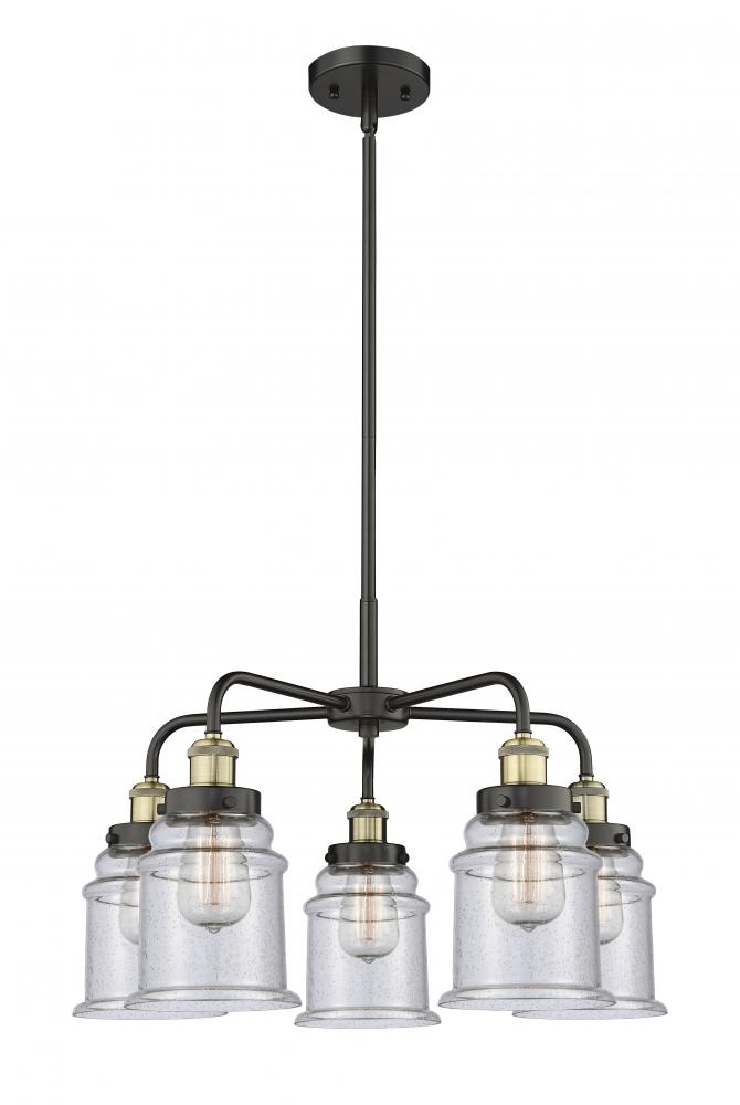 Whitney - 5 Light - 25 inch - Black Antique Brass - Chandelier