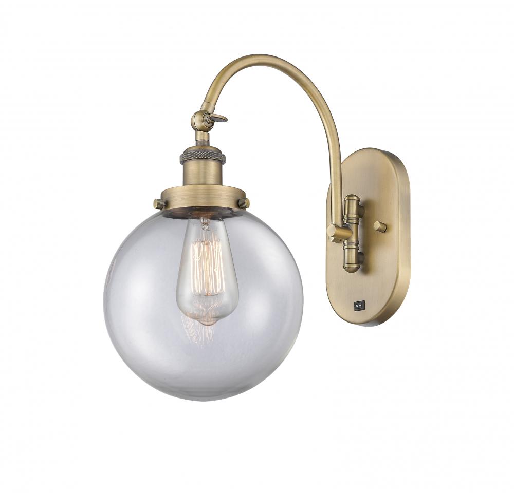 Beacon - 1 Light - 8 inch - Brushed Brass - Sconce