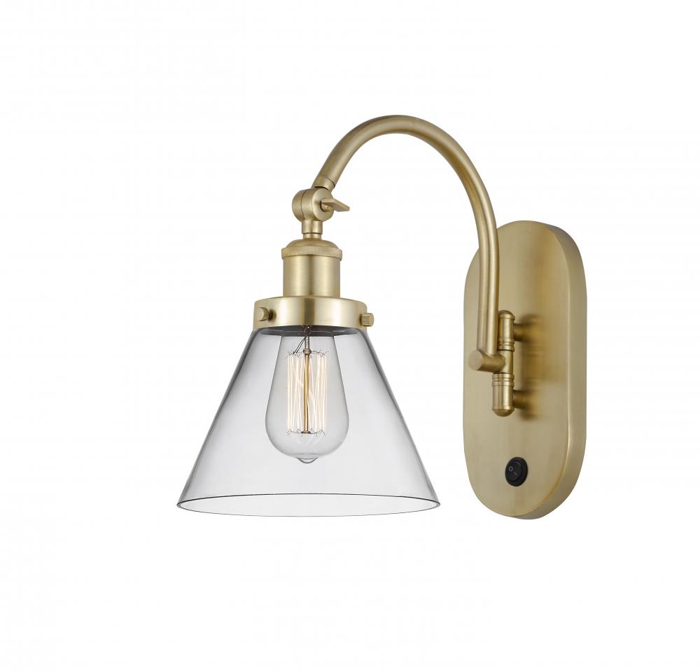 Cone - 1 Light - 8 inch - Satin Gold - Sconce