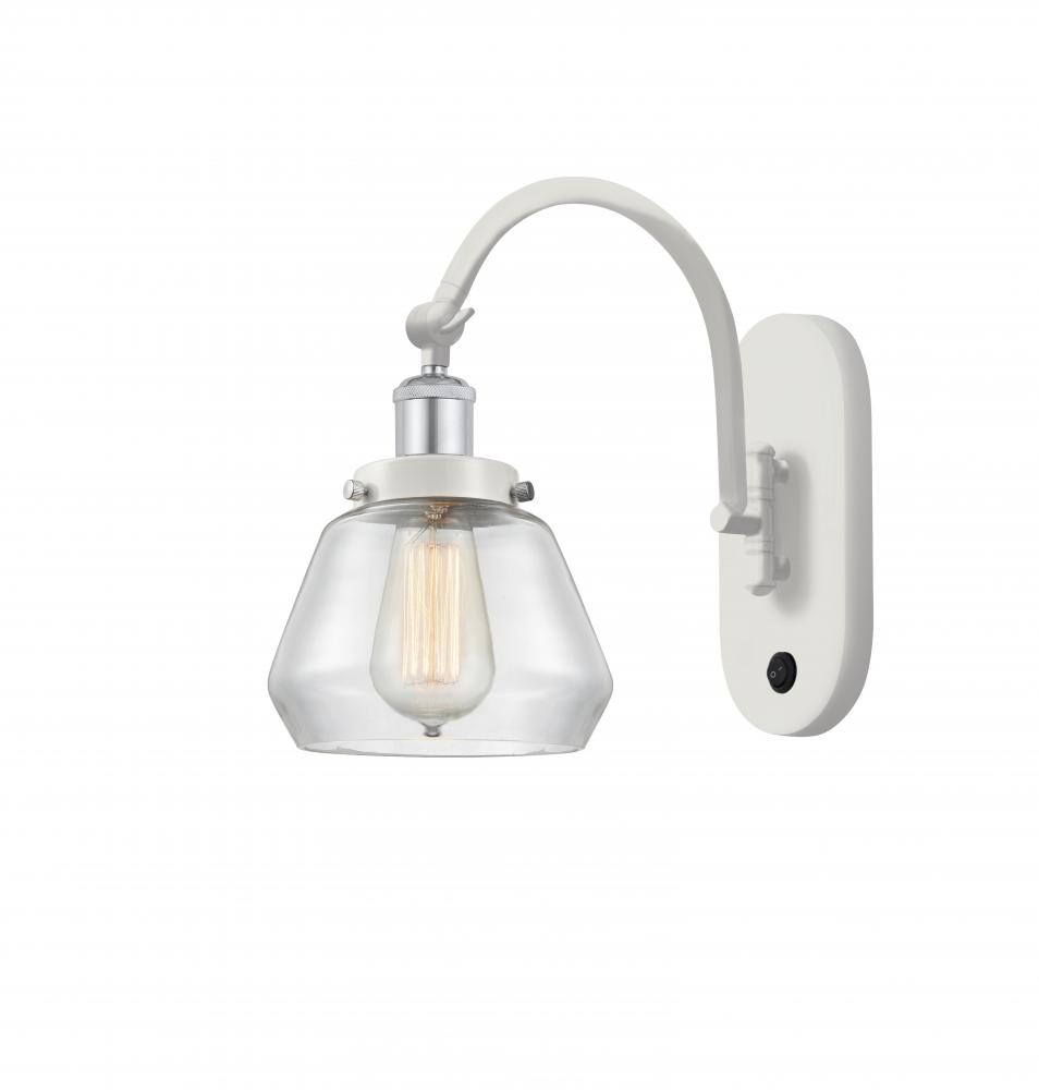 Fulton - 1 Light - 7 inch - White Polished Chrome - Sconce