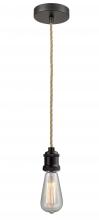  100OB-10RE-1OB - Edison - 1 Light - 2 inch - Oil Rubbed Bronze - Cord hung - Mini Pendant