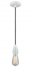 Innovations Lighting 100W-10BK-4W - Fairchild - 1 Light - 2 inch - White - Cord hung - Mini Pendant