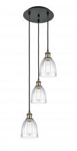 Innovations Lighting 113B-3P-BAB-G442 - Brookfield - 3 Light - 12 inch - Black Antique Brass - Cord Hung - Multi Pendant