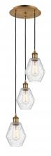 Innovations Lighting 113B-3P-BB-G654-6 - Cindyrella - 3 Light - 13 inch - Brushed Brass - Cord Hung - Multi Pendant