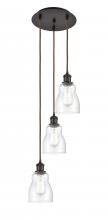 Innovations Lighting 113B-3P-OB-G394 - Ellery - 3 Light - 12 inch - Oil Rubbed Bronze - Cord Hung - Multi Pendant