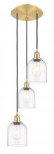 Innovations Lighting 113B-3P-SG-G558-6CL - Bella - 3 Light - 12 inch - Satin Gold - Cord hung - Multi Pendant