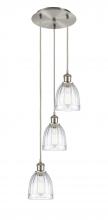 Innovations Lighting 113B-3P-SN-G442 - Brookfield - 3 Light - 12 inch - Brushed Satin Nickel - Cord Hung - Multi Pendant