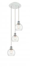 Innovations Lighting 113B-3P-WPC-G122-6 - Athens - 3 Light - 12 inch - White Polished Chrome - Cord Hung - Multi Pendant