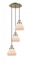  113F-3P-AB-G171 - Fulton - 3 Light - 14 inch - Antique Brass - Cord hung - Multi Pendant