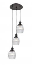  113F-3P-OB-G302 - Colton - 3 Light - 12 inch - Oil Rubbed Bronze - Cord hung - Multi Pendant