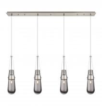 Innovations Lighting 124-452-1P-SN-G452-4SM - Milan - 4 Light - 48 inch - Brushed Satin Nickel - Linear Pendant