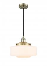  201C-AB-G691-12 - Bridgeton - 1 Light - 12 inch - Antique Brass - Cord hung - Mini Pendant