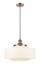 Innovations Lighting 201C-AC-G691-16 - Bridgeton - 1 Light - 16 inch - Antique Copper - Cord hung - Mini Pendant