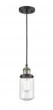 Innovations Lighting 201C-BAB-G314 - Dover - 1 Light - 5 inch - Black Antique Brass - Cord hung - Mini Pendant