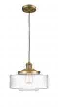 Innovations Lighting 201C-BB-G694-12 - Bridgeton - 1 Light - 12 inch - Brushed Brass - Cord hung - Mini Pendant