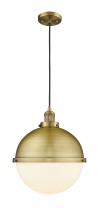 Innovations Lighting 201C-BB-HFS-121-BB - Hampden - 1 Light - 13 inch - Brushed Brass - Cord hung - Pendant