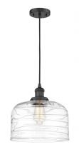 Innovations Lighting 201C-BK-G713-L - Bell - 1 Light - 12 inch - Matte Black - Cord hung - Mini Pendant