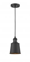  201C-BK-M9-BK-LED - Addison - 1 Light - 5 inch - Matte Black - Cord hung - Mini Pendant