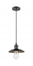 Innovations Lighting 201C-OB-M17-OB - Scallop - 1 Light - 8 inch - Oil Rubbed Bronze - Cord Hung - Mini Pendant