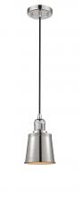 Innovations Lighting 201C-PN-M9 - Addison - 1 Light - 5 inch - Polished Nickel - Cord hung - Mini Pendant