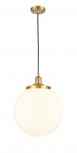 Innovations Lighting 201C-SG-G201-14 - Beacon - 1 Light - 14 inch - Satin Gold - Cord hung - Mini Pendant