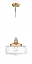 Innovations Lighting 201C-SG-G692-12 - Bridgeton - 1 Light - 12 inch - Satin Gold - Cord hung - Mini Pendant