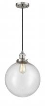 Innovations Lighting 201C-SN-G204-12 - Beacon - 1 Light - 12 inch - Brushed Satin Nickel - Cord hung - Mini Pendant