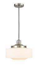 Innovations Lighting 201C-SN-G691-12 - Bridgeton - 1 Light - 12 inch - Brushed Satin Nickel - Cord hung - Mini Pendant