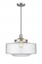 Innovations Lighting 201C-SN-G694-16 - Bridgeton - 1 Light - 16 inch - Brushed Satin Nickel - Cord hung - Mini Pendant